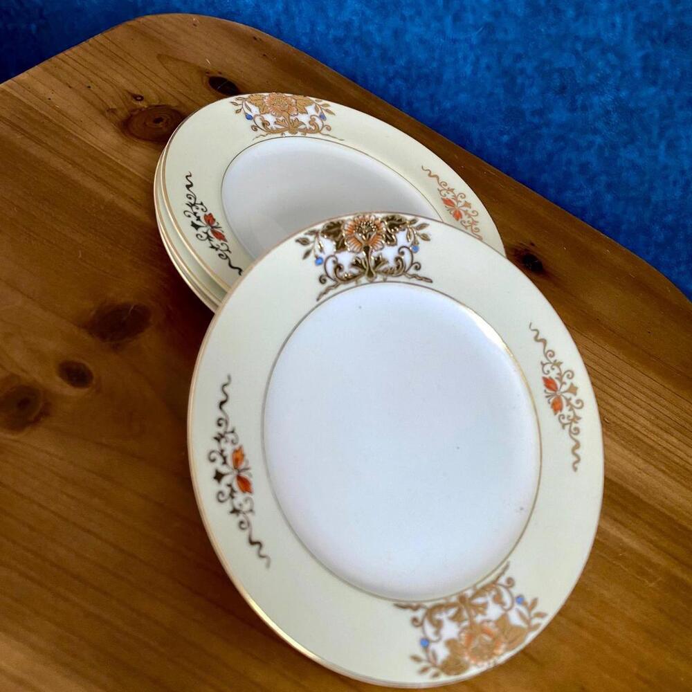 Noritake Morimura Japan Gold Salad Plate Set Special Occasions Wedding Holidays